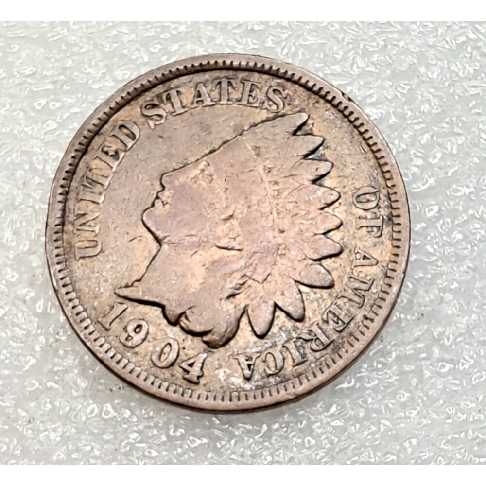1904 Indian Head Cent • Vintage US One Cent Coin • Circulated • Ungraded